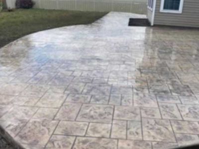 Concrete Flatwork Stamped and Stained